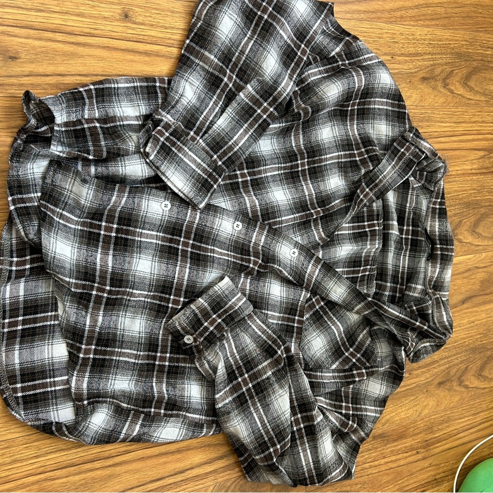 Black and White Plaid Shirt